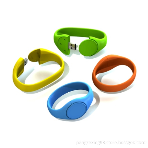Bracelet Watch Shape Rubber USB Flash Drive with Various Custom Color